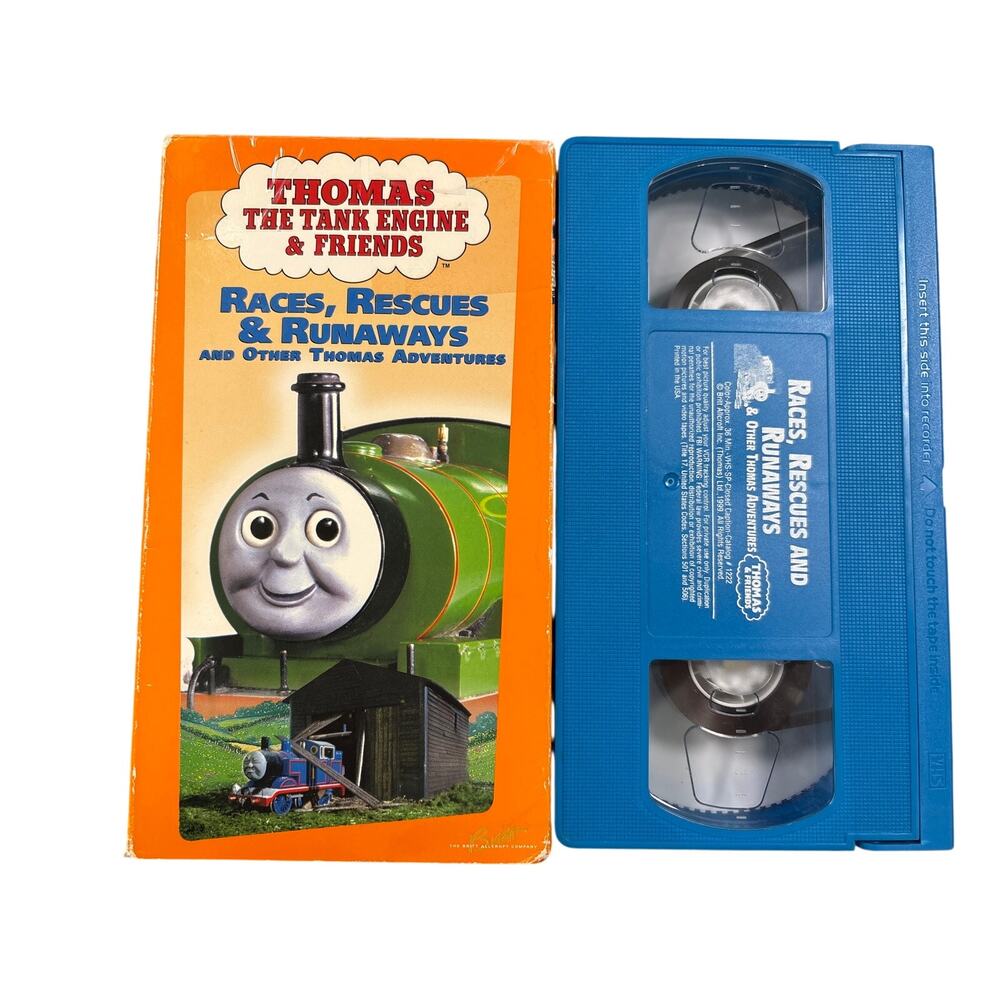 Thomas and Friends - Races, Rescues and Runaways VHS 1999 Alec Baldwin rare blue